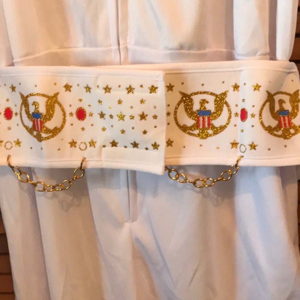 Rubies Elvis Presley costume jumpsuit scarf belt Size X-Large adult - Picture 10 of 16